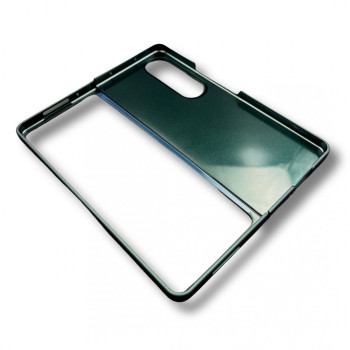 PVC Цветен кейс за Samsung Z FOLD 3 от 2 части - Тъмно Зелен