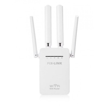 WR09 Безжичен WiFi мрежов WR09 повторител и усилвател PIX-LINK 300Mbps