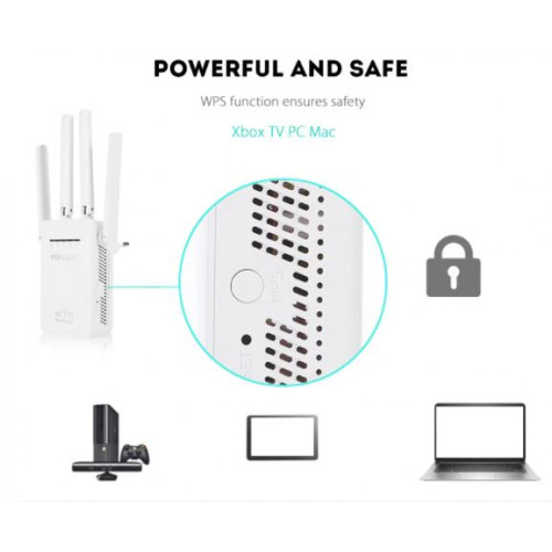 WR09 Безжичен WiFi мрежов WR09 повторител и усилвател PIX-LINK 300Mbps