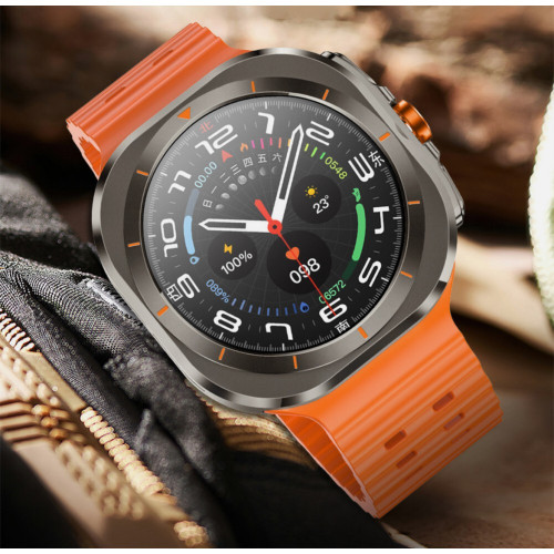 MK72 Смарт часовник 2 Каишки Watch Ultra Bluetooth 5.0 47мм - Черен