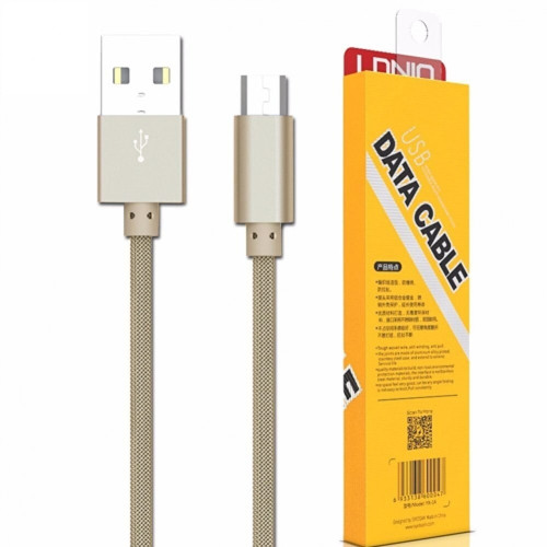 Кабел с метална букса LDNIO LS08 1M USB към Micro USB
