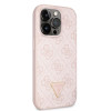 6641 GUESS HC PU LEATHER 4G LOGO STRASS PINK iPhone 14 PRO