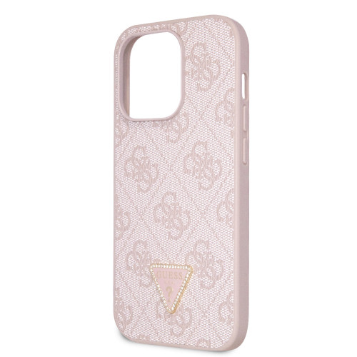 6641 GUESS HC PU LEATHER 4G LOGO STRASS PINK iPhone 14 PRO