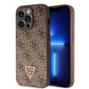 6368 GUESS HC PU LEATHER 4G LOGO STRASS BROWN iPhone 14 PRO