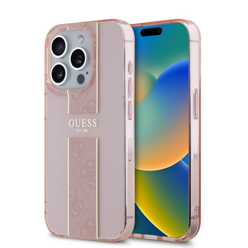 6649 GUESS HC IML 4G STRIPE PINK iPhone 15 PRO MAX