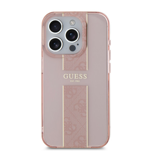 6649 GUESS HC IML 4G STRIPE PINK iPhone 15 PRO MAX