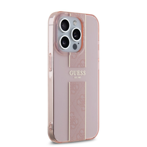 6649 GUESS HC IML 4G STRIPE PINK iPhone 15 PRO MAX