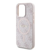 6763 GUESS HC MAGSAFE PU 4G RING CLASSIC LOGO PINK iPhone 15 PRO