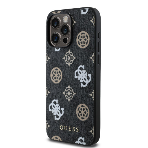 2887 GUESS HC MAGSAFE PU PEONY ON 4G BACKGROUND BLACK iPhone 15 PRO