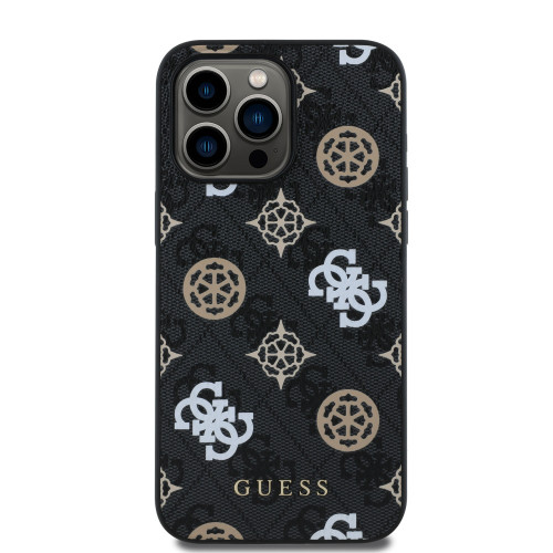 2887 GUESS HC MAGSAFE PU PEONY ON 4G BACKGROUND BLACK iPhone 15 PRO