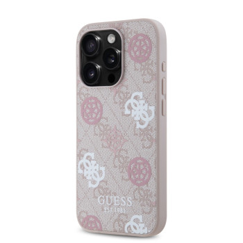 3334 GUESS HC MAGSAFE PU PEONY ON 4G BACKGROUND PINK iPhone 15 PRO