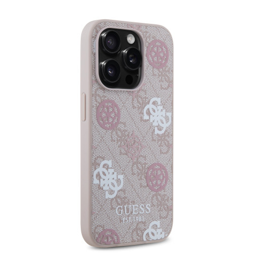 3334 GUESS HC MAGSAFE PU PEONY ON 4G BACKGROUND PINK iPhone 15 PRO