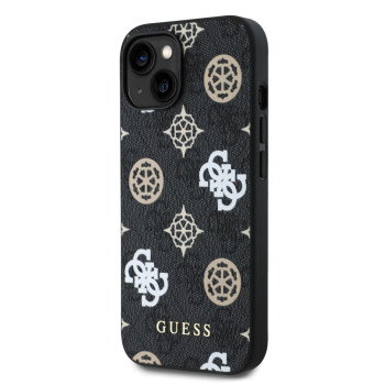 2870 GUESS HC MAGSAFE PU PEONY ON 4G BACKGROUND BLACK iPhone 15