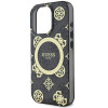 9897 GUESS HC MAGSAFE IML PEONY ON 4G BACKGROUND BLACK iPhone 15 PRO MAX