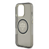 3680 GUESS HC MAGSAFE IML METAL MOUNTAIN LOGO BLACK iPhone 16 PRO