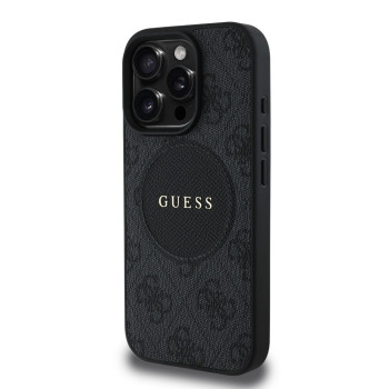 6347 GUESS HC MAGSAFE PU 4G CIRCLE W/ CLASSIC LOGO BLACK iPhone 16 PRO