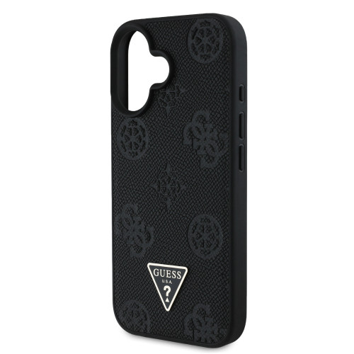 7528 GUESS HC MAGSAFE GRAINED PU HOT STAMP TRIANGLE BLACK iPhone 16