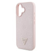 7672 GUESS HC MAG GRAINED PU HOT STAMP PEONY TRIANGLE PINK iPhone 16