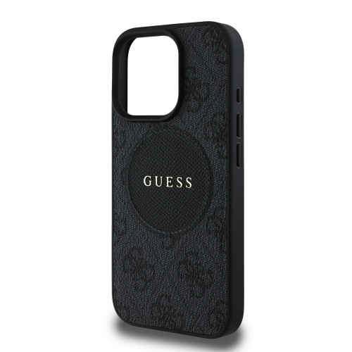 6354 GUESS HC MAGSAFE PU 4G CIRCLE W/ CLASSIC LOGO BLACK iPhone 16 PRO MAX