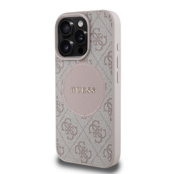6804 GUESS HC MAGSAFE PU 4G CIRCLE W/ CLASSIC LOGO PINK iPhone 16 PRO MAX