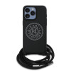 8962 KARL HC 3D RUBBER CROSSBODY CORD BLACK iPhone 15 PRO