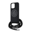 8962 KARL HC 3D RUBBER CROSSBODY CORD BLACK iPhone 15 PRO