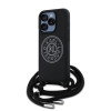 8979 KARL HC 3D RUBBER CROSSBODY CORD BLACK iPhone 15 PRO MAX