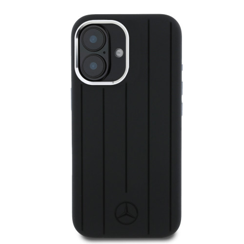 7040 MB HQ MAGSAFE SILICONE W/ VERTICAL TONAL STRIPES BLACK iPhone 16